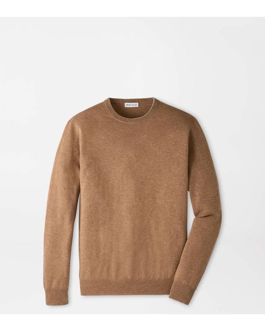 Peter Millar Brown Crown Heritage Cashmere Crewneck Jumper for men