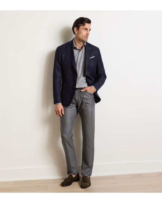 Peter Millar Blue Artisan Crafted Cashmere Blazer for men