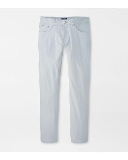 Peter Millar Blue Bingham Performance Five-Pocket Trouser for men