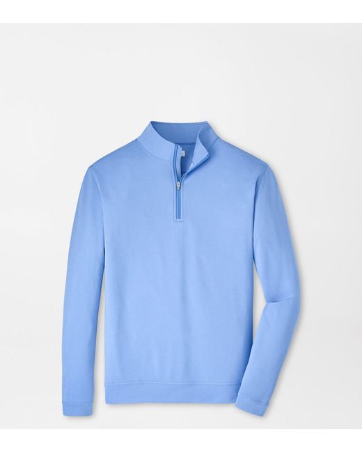 Peter Millar Blue Perth Mélange Performance Quarter-Zip for men