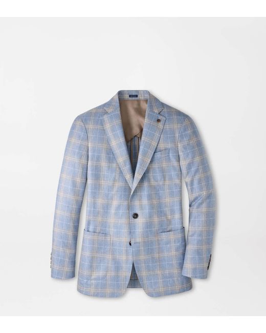 Peter Millar Blue Joules Plaid Blazer for men