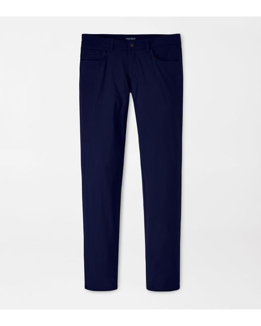 Peter Millar Blue Bingham Performance Five-Pocket Trouser for men