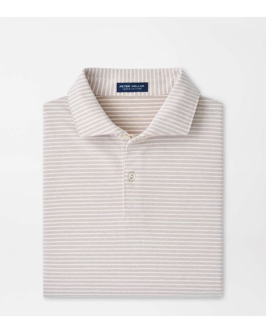 Peter Millar White Albatross Stripe Cotton-Blend Piqué Polo for men