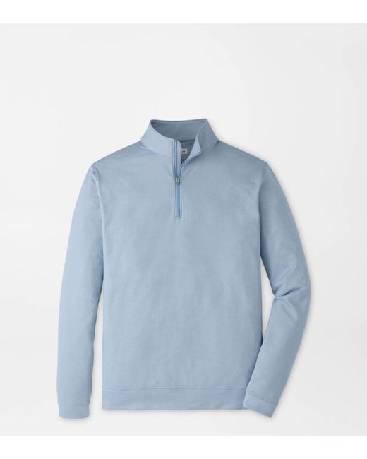 Peter Millar Blue Perth Basketweave Performance Quarter-Zip for men