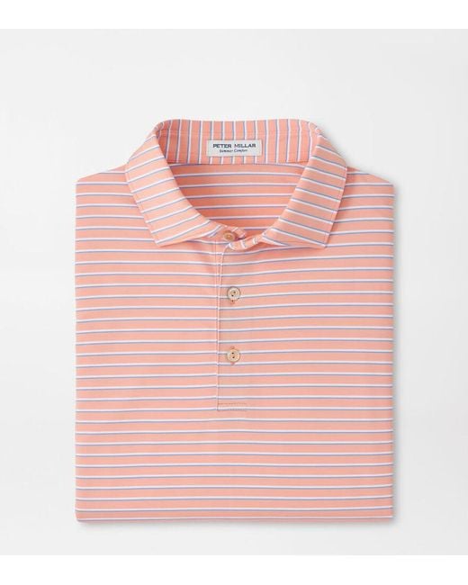 Peter Millar Pink Dunnes Performance Jersey Polo for men
