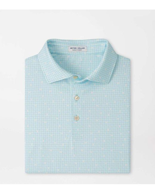 Peter Millar Blue Ashgrove Performance Jersey Polo for men