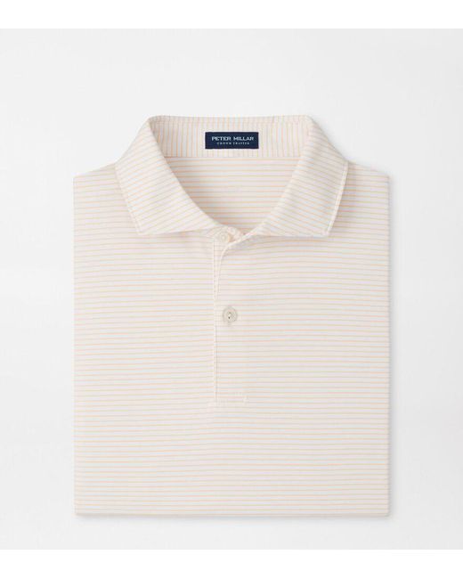 Peter Millar White Ballad Performance Jersey Polo for men