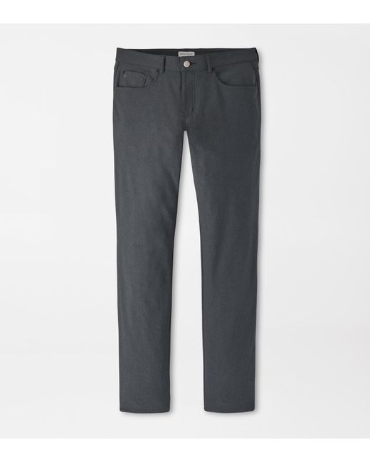 Peter Millar Gray Brevard Performance Flannel Five-Pocket Trouser for men