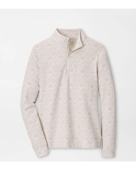 Peter Millar White Shell Serenade Perth Performance Quarter-Zip