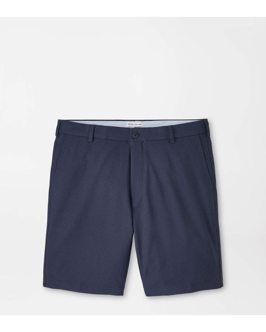 Peter Millar Blue Salem Houndstooth Performance Short for men