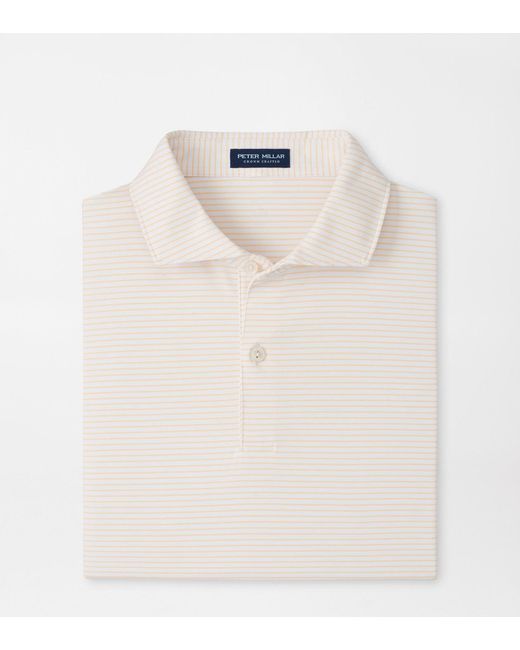 Peter Millar White Ballad Performance Jersey Polo for men