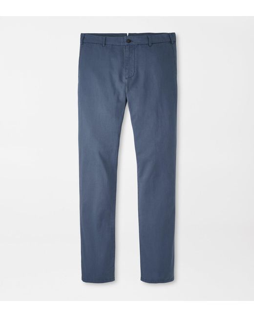 Peter Millar Blue Somerset Flat Front Trouser for men