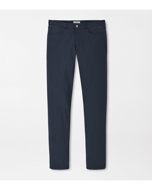Peter Millar Blue Brevard Performance Flannel Five-Pocket Trouser for men