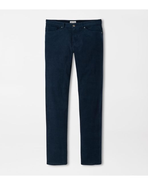 Peter Millar Blue Classic Comfort Corduroy Five Pocket Trouser for men