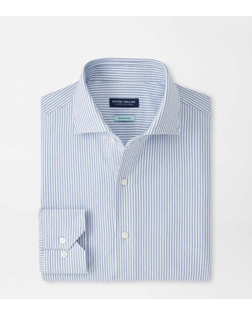 Peter Millar Blue Excursionist Flex Stripe Shirt for men
