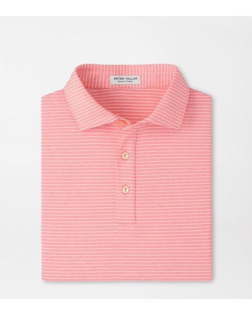 Peter Millar Pink Merion Performance Jersey Polo for men