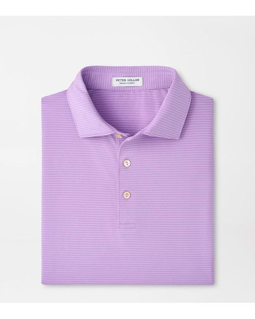 Peter Millar Purple Highlands Performance Jersey Polo for men