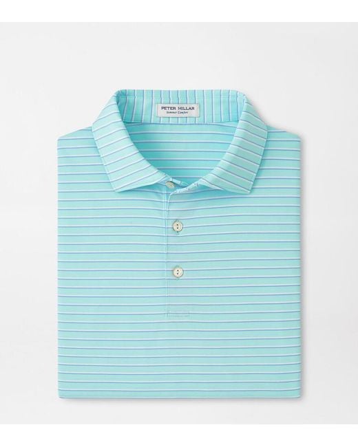 Peter Millar Blue Dunnes Performance Jersey Polo for men