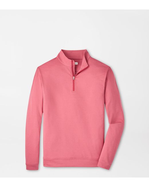 Peter Millar Pink Perth Mélange Performance Quarter-Zip for men