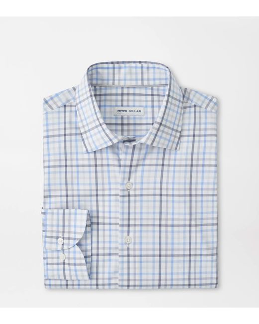 Peter Millar Blue Warren Crown Lite Cotton-Stretch Shirt for men