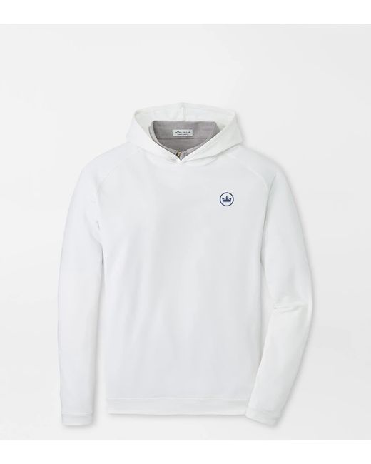 Peter Millar White Crown Seal Pine Performance Hoodie for men