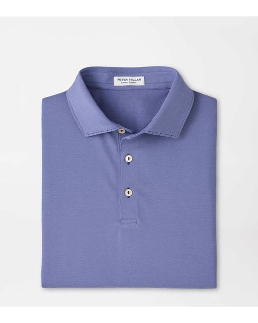 Peter Millar Blue Holden Performance Jersey Polo for men
