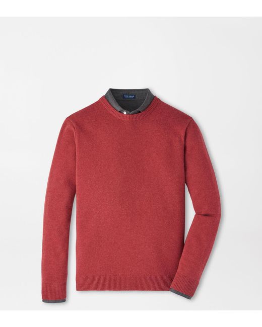 Peter Millar Red Stokes Crewneck Jumper for men