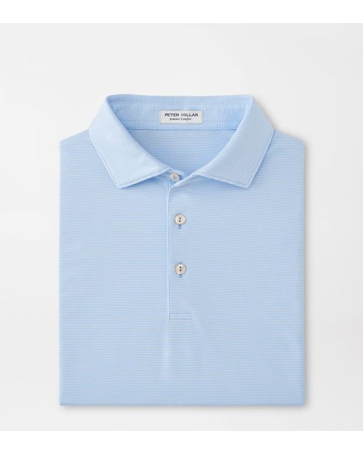 Peter Millar Blue Jubilee Performance Jersey Polo for men