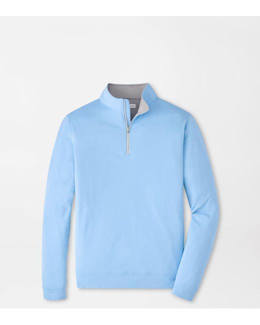 Peter Millar Blue Perth Performance Quarter-Zip for men