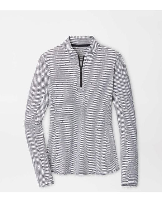 Peter Millar Gray Shadebreak Courtside Charm Lightweight Sunshirt