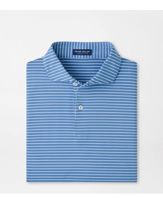 Peter Millar Blue Keynote Performance Jersey Polo for men