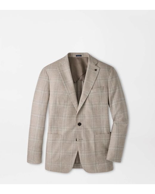 Peter Millar Brown Bailey Plaid Blazer for men