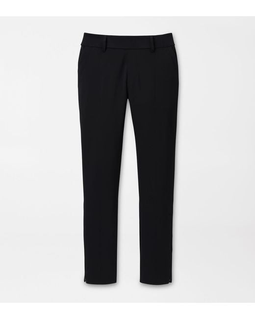 Peter Millar Black Bingham High Stretch Bonded Ankle Trouser for men