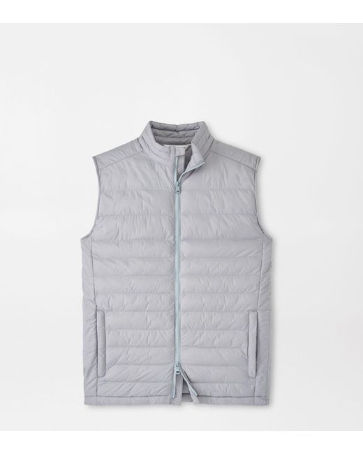 Peter Millar Gray Apex Quilted Gilet for men