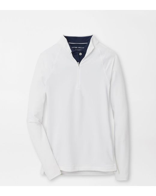 Peter Millar White Raglan-Sleeve Perth Layer