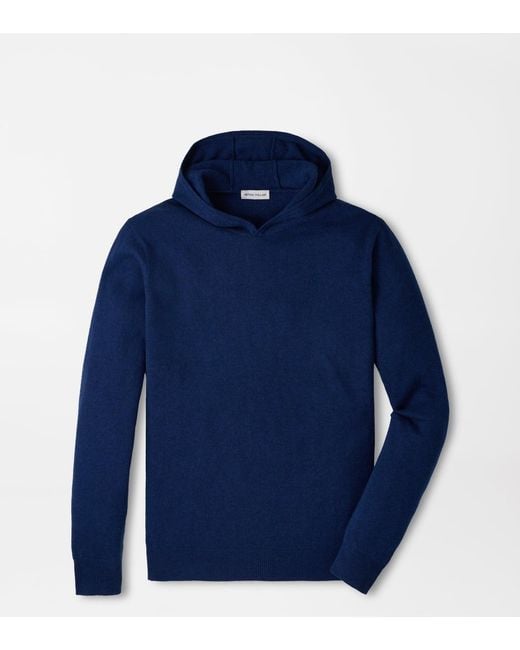 Peter Millar Blue Crown Heritage Cashmere Hoodie Jumper for men
