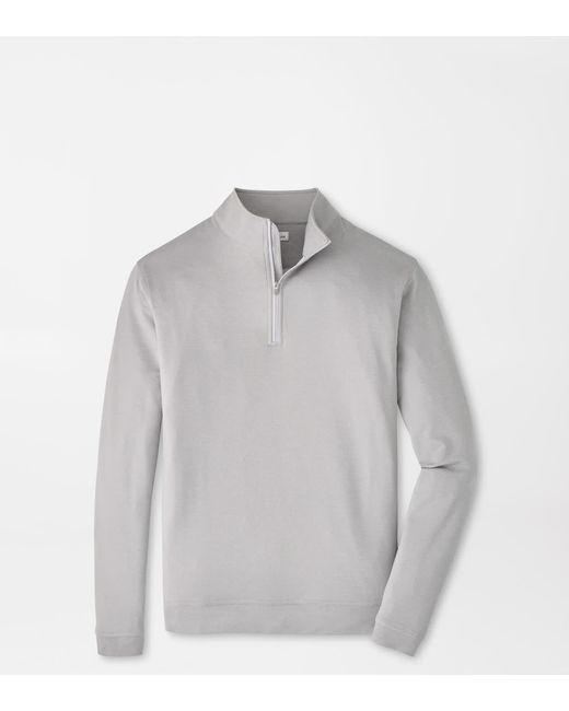 Peter Millar Gray Perth Mélange Performance Quarter-Zip for men