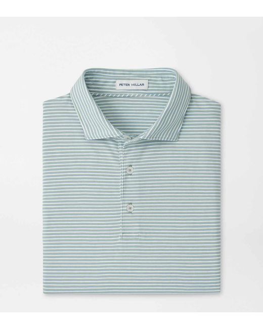 Peter Millar Blue Calvert Crown Flex Cotton Polo for men