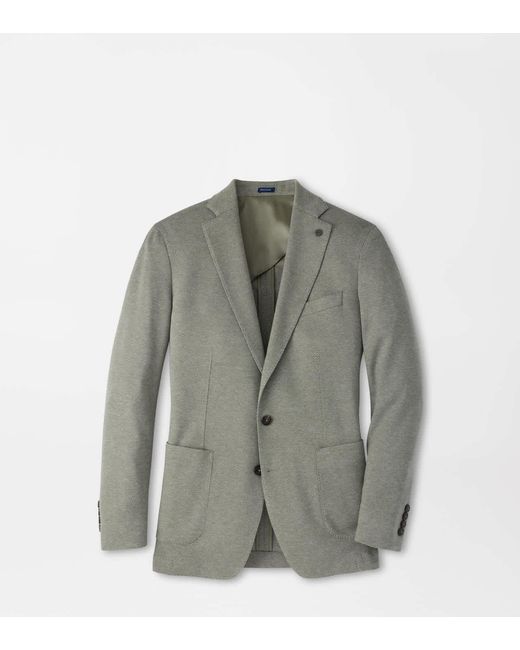 Peter Millar Gray Barclay Knit Blazer for men