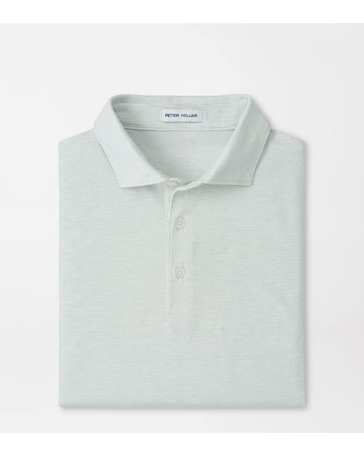Peter Millar White Ryles Crown Flex Cotton Polo for men