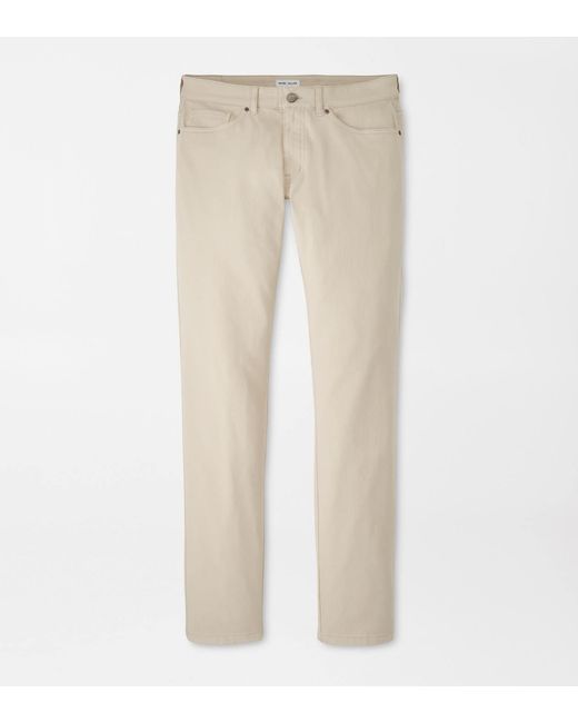 Peter Millar Natural Crown Cotton Canvas Five-Pocket Trouser for men