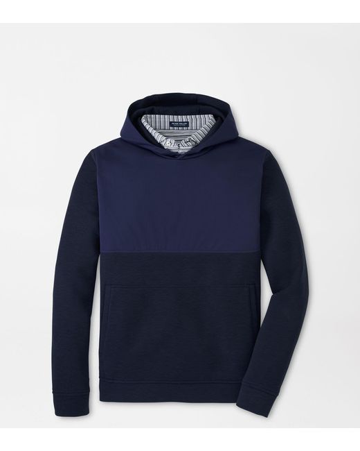 Peter Millar Blue Winsome Hybrid Hoodie for men