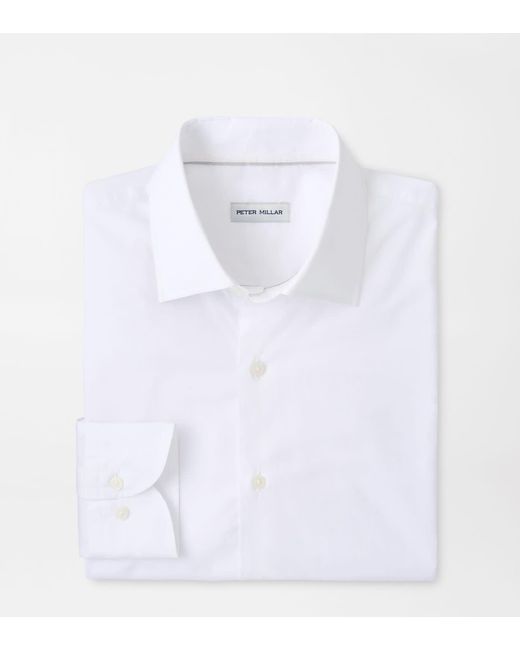 Peter Millar White Brighton Perfect Poplin Shirt for men