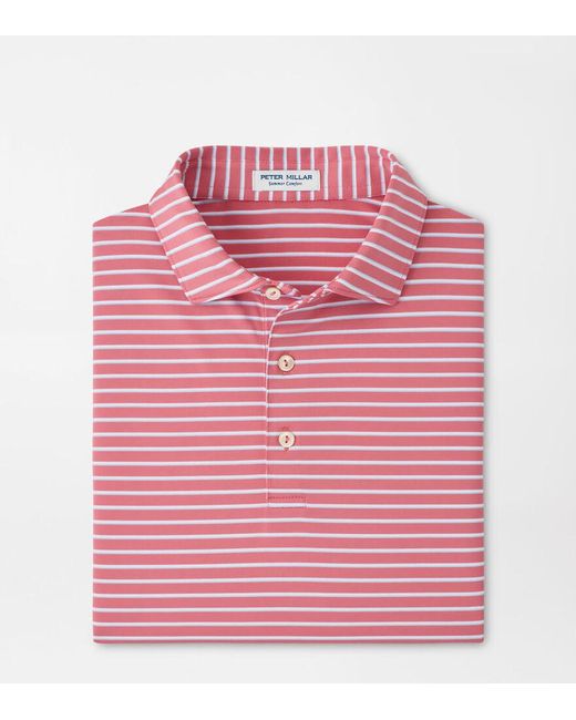 Peter Millar Pink Dunnes Performance Jersey Polo for men