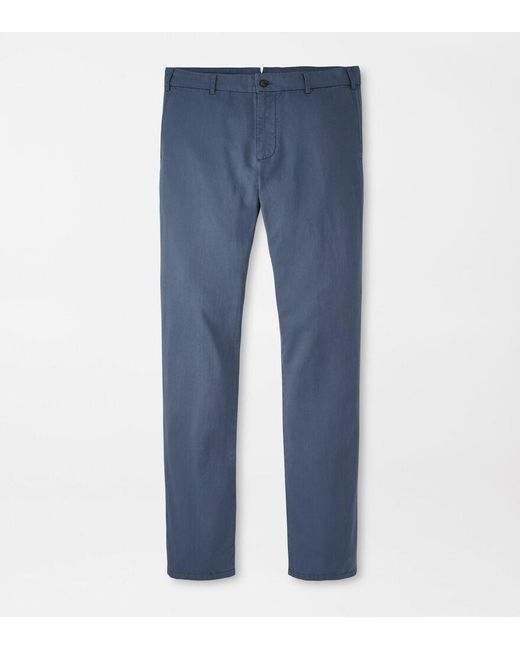 Peter Millar Blue Somerset Flat Front Trouser for men