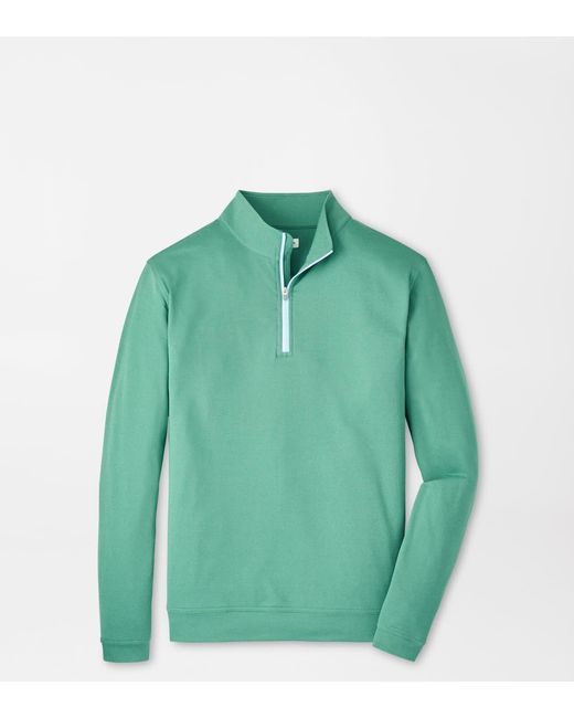 Peter Millar Green Perth Mélange Performance Quarter-Zip for men