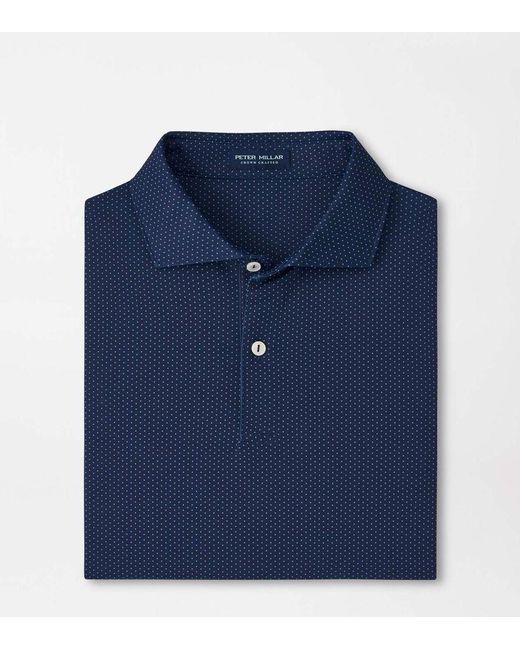 Peter Millar Blue Fermata Performance Jersey Polo for men
