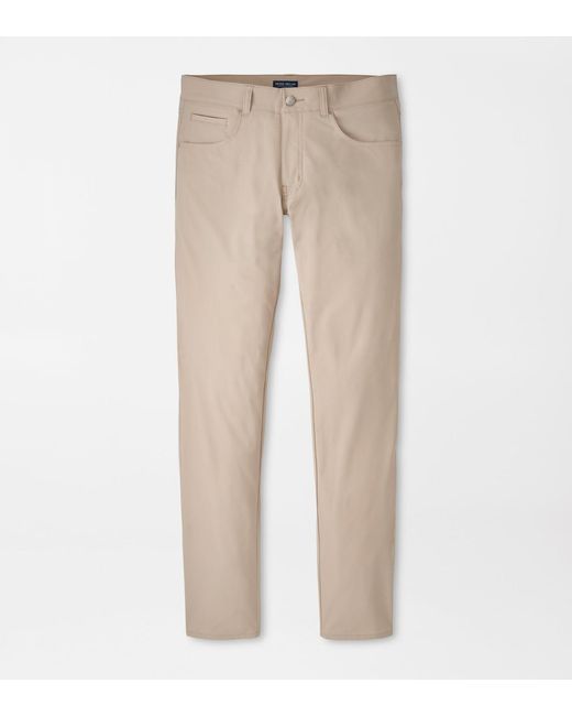 Peter Millar Natural Bingham Performance Five-Pocket Trouser for men