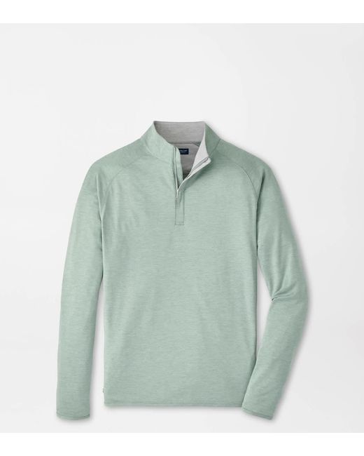 Peter Millar Green Stealth Performance Quarter-Zip for men