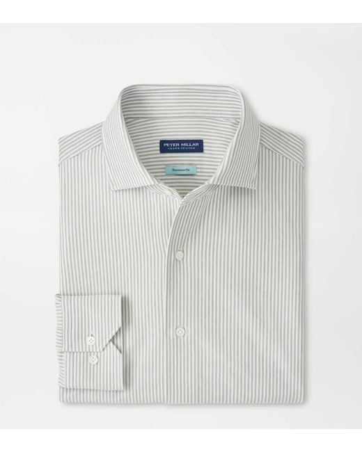 Peter Millar White Excursionist Flex Stripe Shirt for men